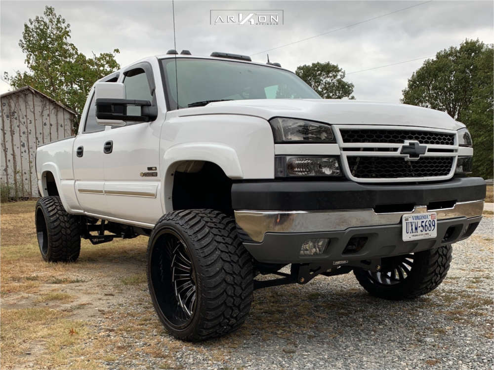 2005 Chevrolet Silverado 2500 HD Wheel Offset Super Aggressive 3"-5"  Suspension Lift 6" | 810648 | ARKON OFF-ROAD