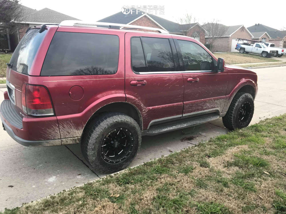 2004 Lincoln Aviator with 17x10 -24 Moto Metal Mo962 and 285/70R17 Goodyear  Wrangler Duratrac and Suspension Lift 3" | Custom Offsets