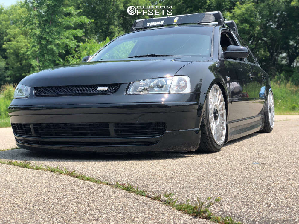 1999 Volkswagen Passat with 18x8.5 35 Rotiform Las-r and 215/35R18  Continental Contitrac and Air Suspension | Custom Offsets