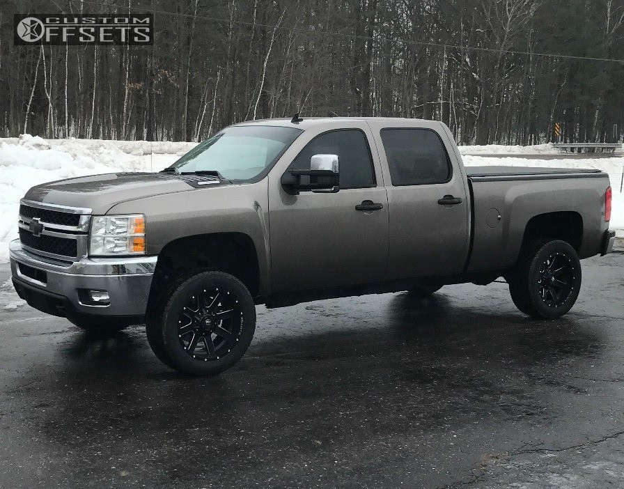 2013 Chevrolet Silverado 2500 HD with 20x10 -19 Ballistic Rage and  305/50R20 Toyo Tires Proxes ST III and Stock | Custom Offsets