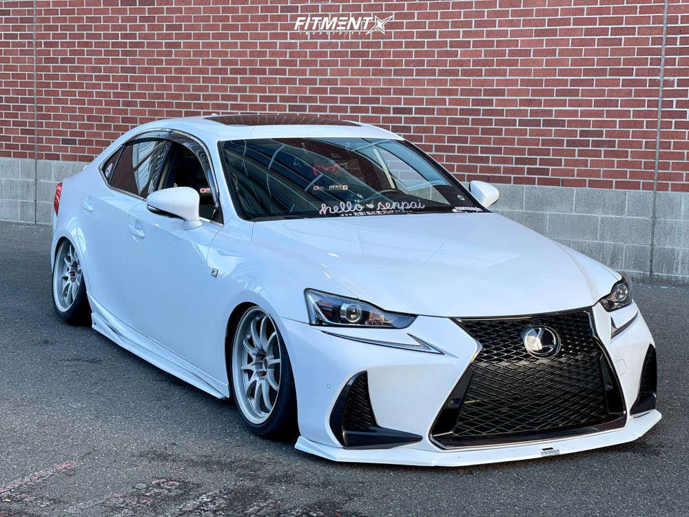 2019 Lexus IS300 F Sport with 18x8.5 Volk Ce28n and Michelin 225x40 on Air  Suspension | 1444617 | Fitment Industries