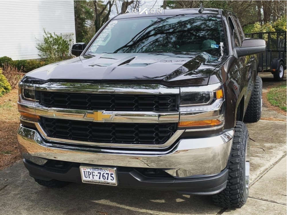 2019 Chevrolet Silverado 1500 LD Wheel Offset Aggressive > 1" Outside  Fender Leveling Kit | 883450 | ARKON OFF-ROAD