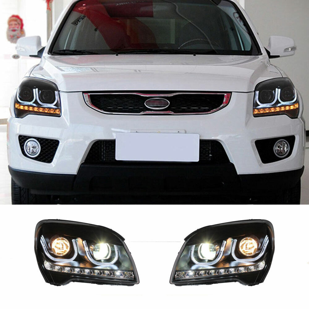 For Kia Sportage LED Headlights Projector HID DRL Replace OEM Halogen 2009-2010  | eBay