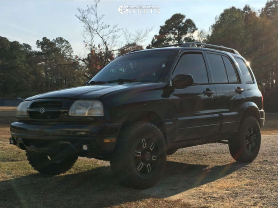 2001 Suzuki Grand Vitara with 16x8 American Racing Ar890 and 245/70R16  Centennial Dirt Commander M/t and Suspension Lift 3" | Custom Offsets