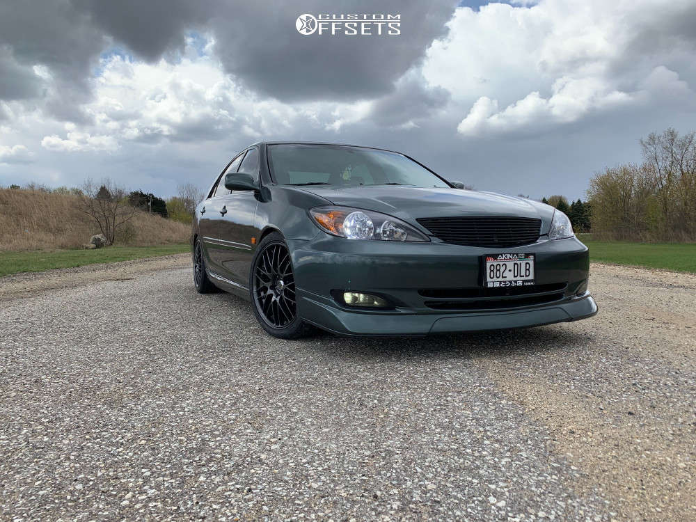 2002 Toyota Camry with 18x8 40 Enkei EKM3 and 225/40R18 Federal SS595 and  Coilovers | Custom Offsets
