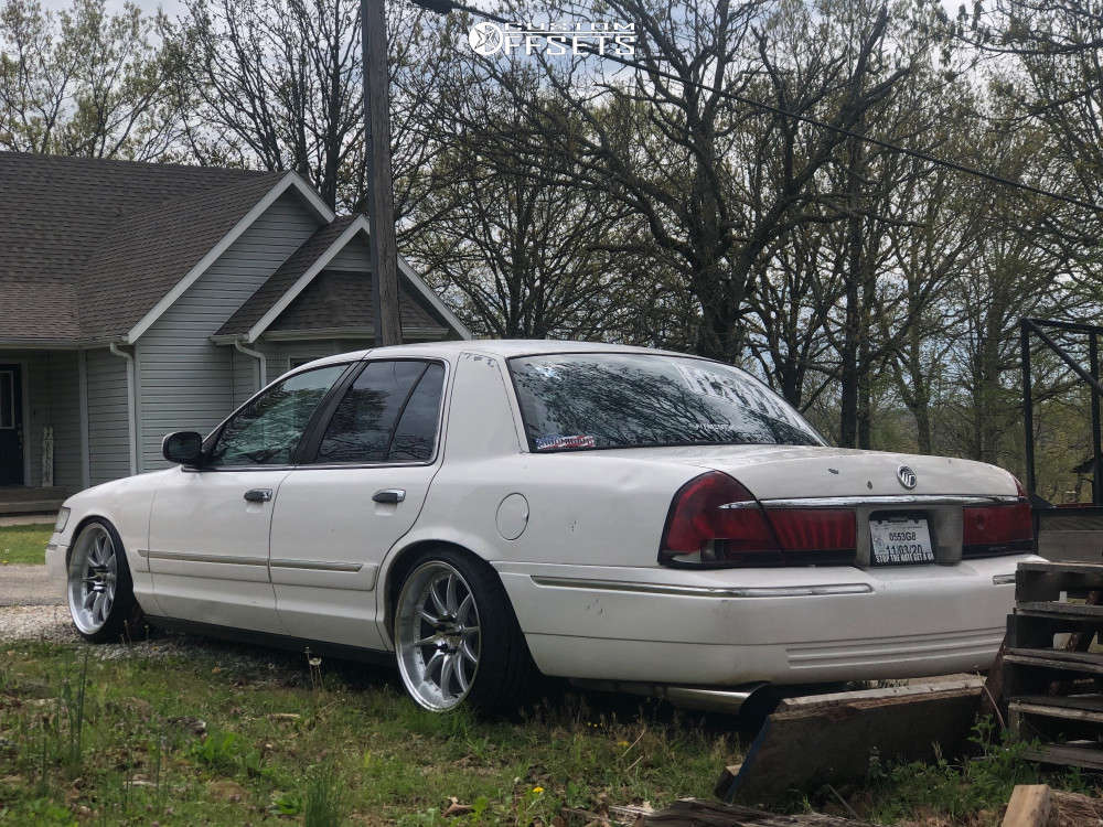 1999 Mercury Grand Marquis with 19x9.5 22 Aodhan Ds07 and 225/35R19 Federal  Evolution St-1 and Lowering Springs | Custom Offsets