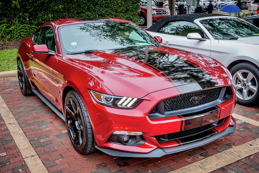 2015 Red Ford Mustang GT 5.0 X146 Photograph by Rich Franco - Pixels