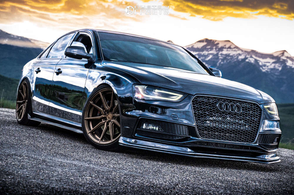 2014 Audi S4 with 20x9.5 40 Vossen HF3 and 245/35R20 Continental  ExtremeContact DWS06 PLUS and Coilovers | Custom Offsets