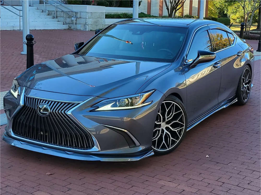2020 Lexus ES350 with 20x9 38 Vossen Hf2 and 255/35R20 Vercelli Strada Ii  and Lowering Springs | Custom Offsets