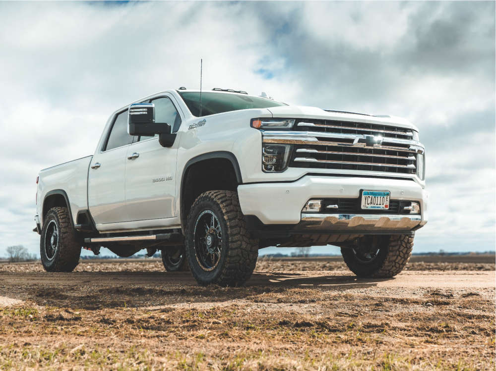 2021 Chevrolet Silverado 3500 HD with 20x9 Anthem Off-Road Rogue and  35/12.5R20 Cooper Discoverer STT Pro and Leveling Kit | Custom Offsets