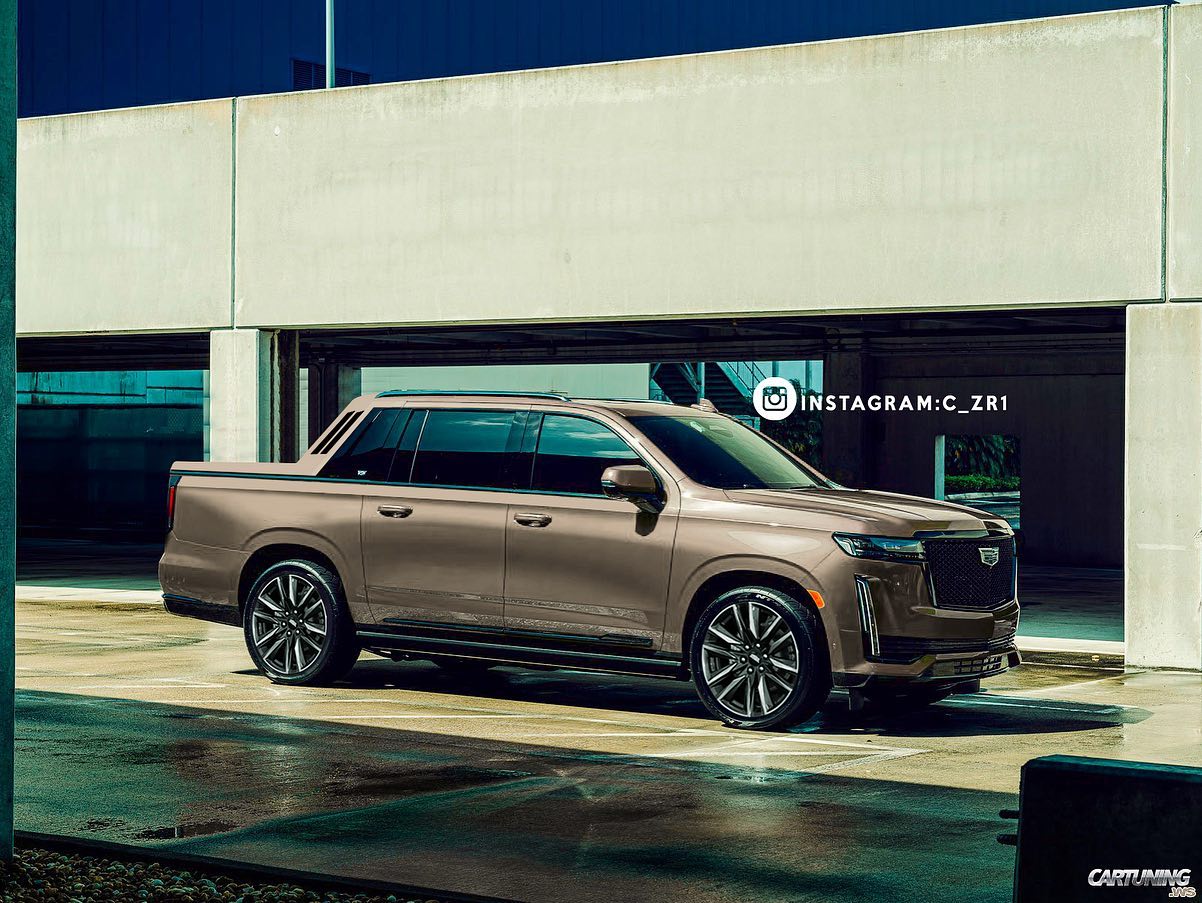 CGI-Revived 2023 Cadillac Escalade EXT Seems Ready to Storm the Pickup  World - autoevolution