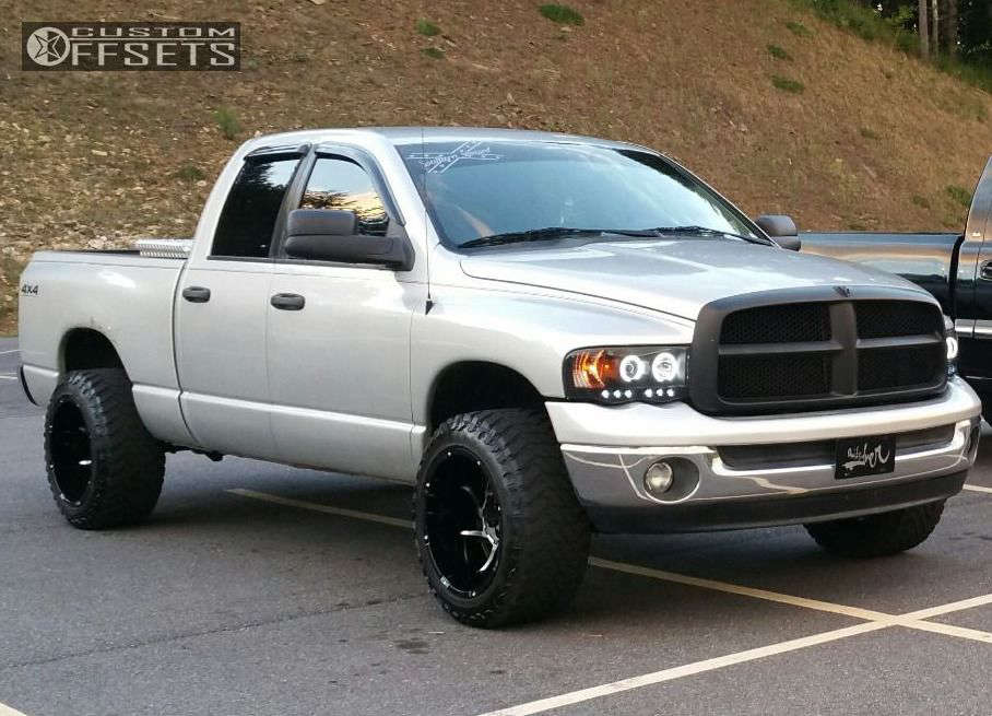 2004 Dodge Ram 1500 with 20x12 -51 Vision Prowler and 33/12.5R20 Atturo  Trail Blade MT and Leveling Kit | Custom Offsets
