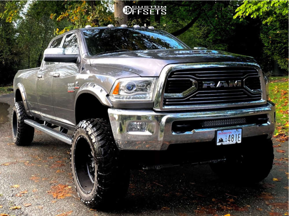 2015 Ram 3500 with 22x12 -44 Fuel Stroke and 37/13.5R22 Toyo Tires Open  Country M/T and Suspension Lift 6" | Custom Offsets