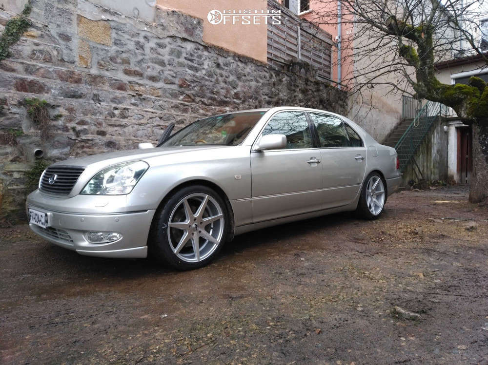 2002 Lexus LS430 with 19x8.5 30 Japan Racing JR20 and 235/40R19 Federal  Evolution St-1 and Stock | Custom Offsets