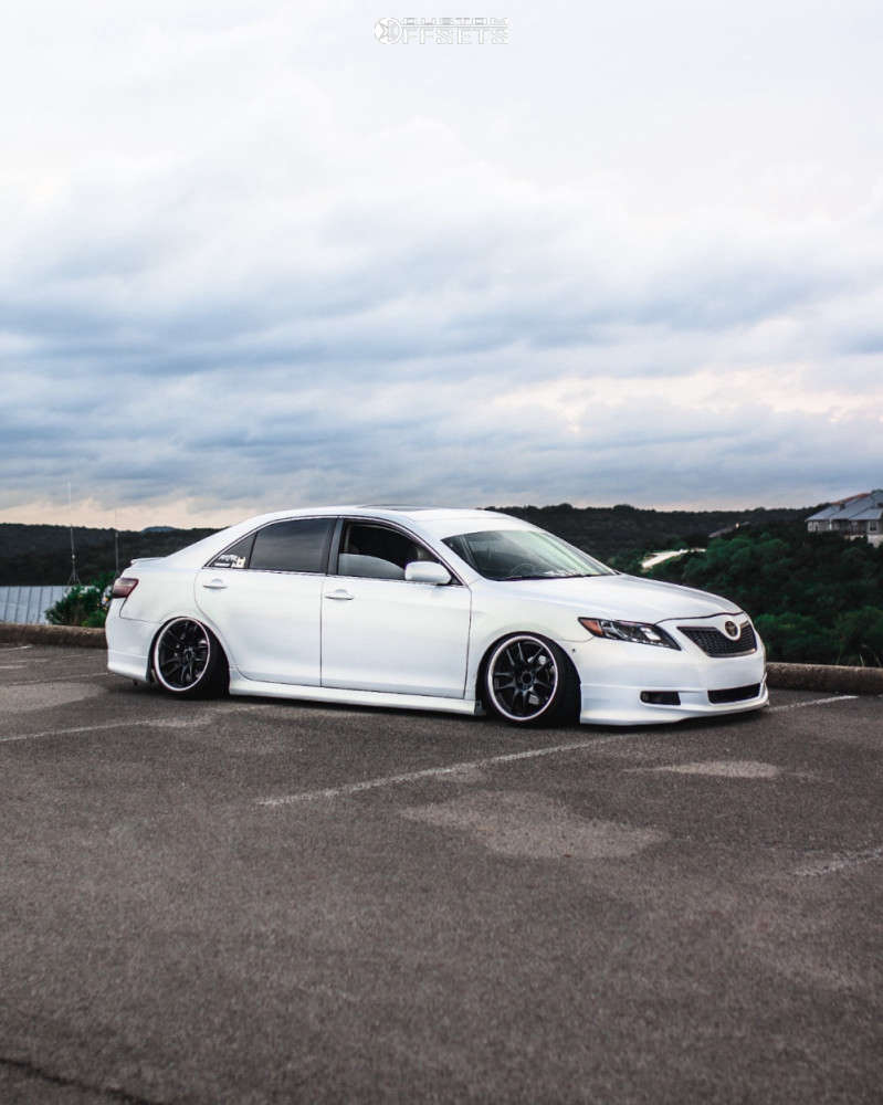 2007 Toyota Camry with 18x9.5 38 Work Emotion Cr 2p and 215/35R18 Achilles  868 All Seasons and Coilovers | Custom Offsets
