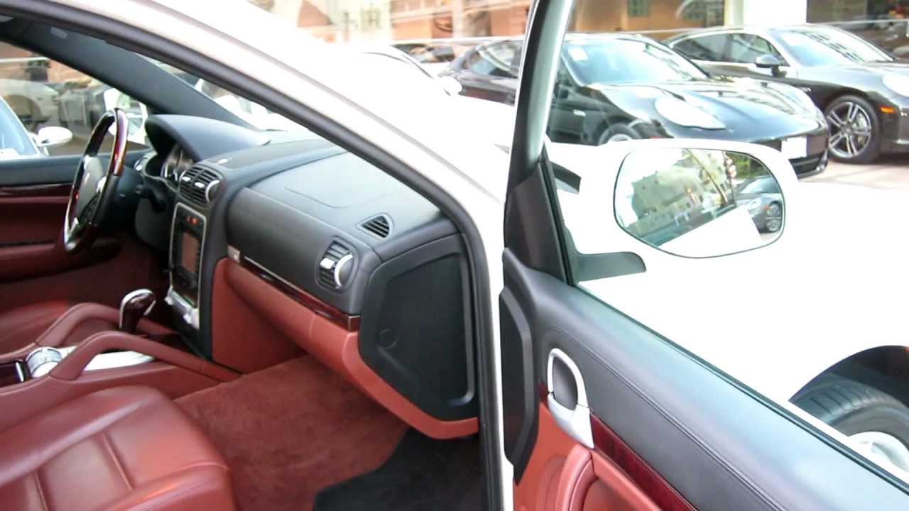 2008 Porsche Cayenne S White Chestnut Brown Black full leather interior  PDCC Beverly Hills CA - YouTube