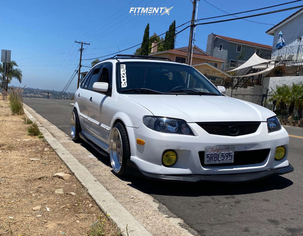 2002 Mazda Protege5 Base with 17x8 Klutch Ml7 and Accelera 195x40 on  Coilovers | 1165736 | Fitment Industries