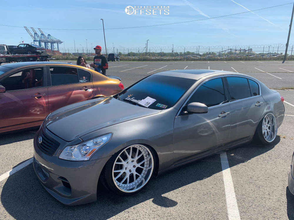 2008 INFINITI G35 with 19x10 15 GMR Rs-1 and 225/40R19 Achilles Atr Sport  and Air Suspension | Custom Offsets