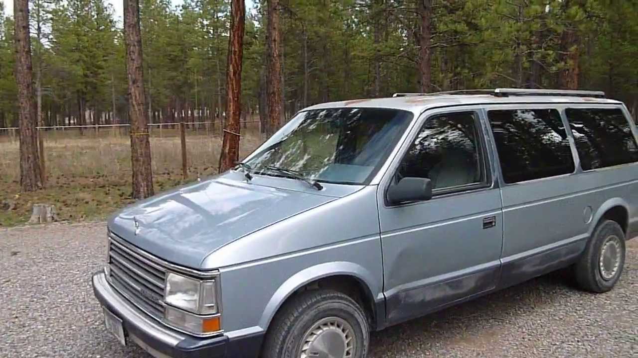 1989 Plymouth Grand Voyager SE review and start up - YouTube