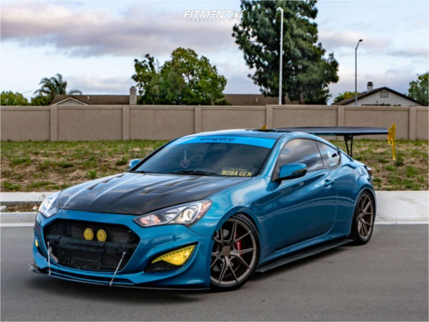 2014 Hyundai Genesis Coupe 3.8 Ultimate with 19x8.5 Verde Axis and Radar  225x40 on Coilovers | 752797 | Fitment Industries