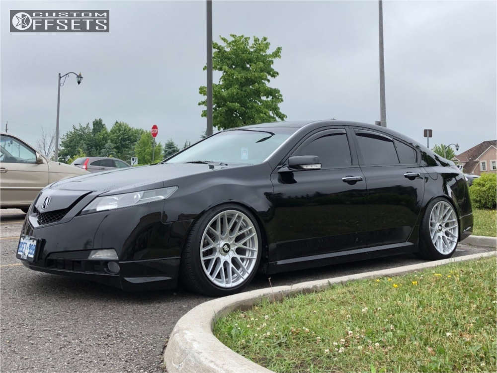 2009 Acura TL with 19x10 25 Rotiform Rse and 245/40R19 Michelin Primacy  Mxm4 and Coilovers | Custom Offsets