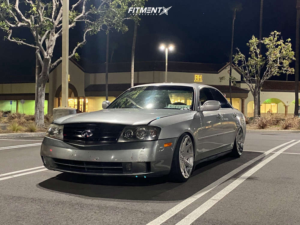 2003 INFINITI M45 Base with 19x9.5 MRR Hr3 and Federal 215x35 on Coilovers  | 935882 | Fitment Industries