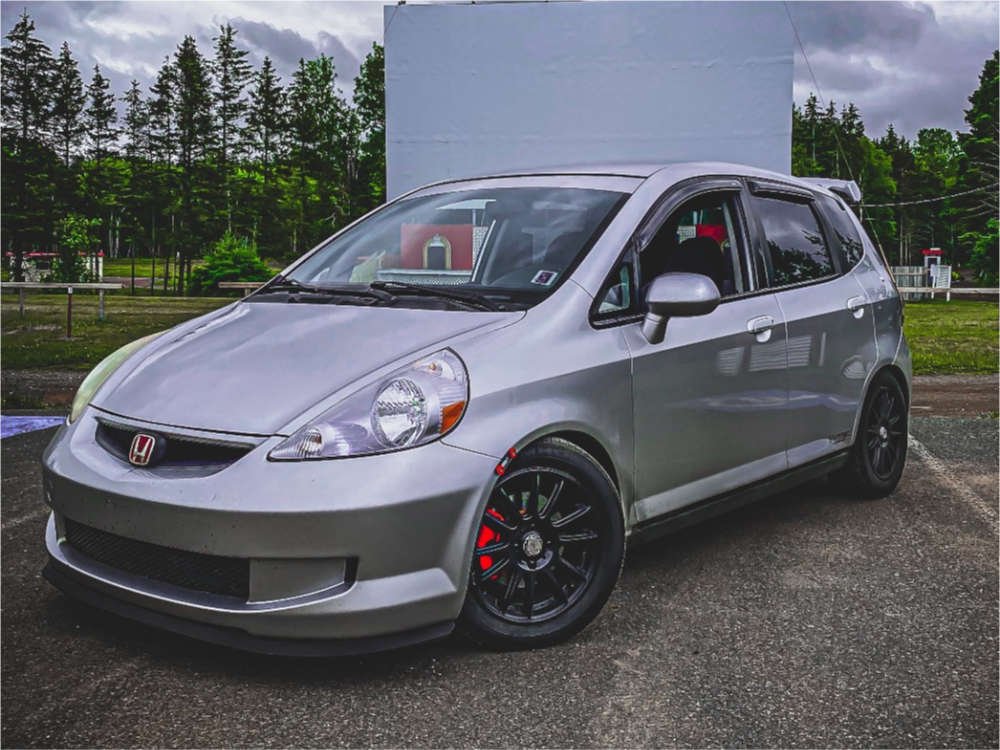 2007 Honda Fit with 15x6.5 38 Dai Alloys Dw100 and 195/45R15 Mirage Mr162  and Lowering Springs | Custom Offsets