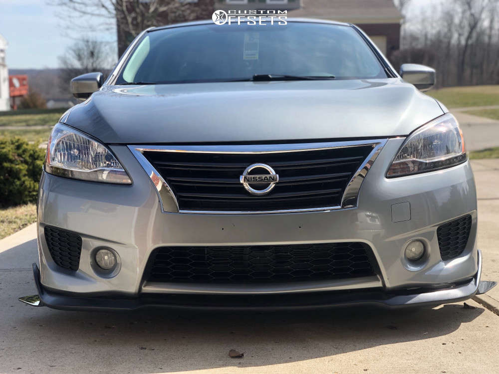2014 Nissan Sentra with 18x8 40 Liquid Metal Shift and 225/40R18 Road  Hugger GT ULTRA and Coilovers | Custom Offsets