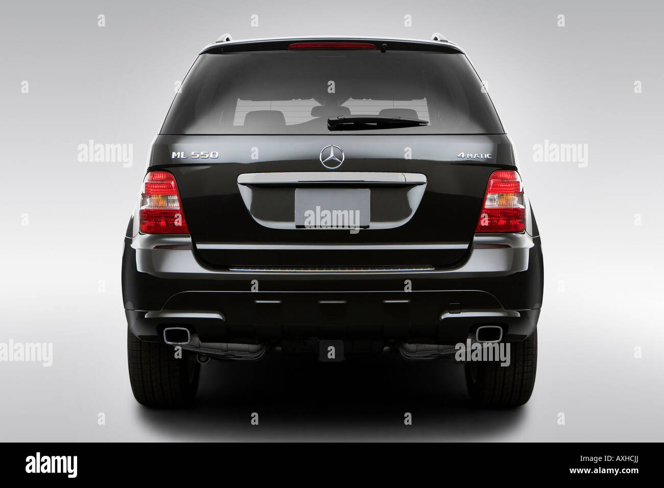 2008 Mercedes-Benz M-Class ML550 AMG in Black - Low/Wide Rear Stock Photo -  Alamy
