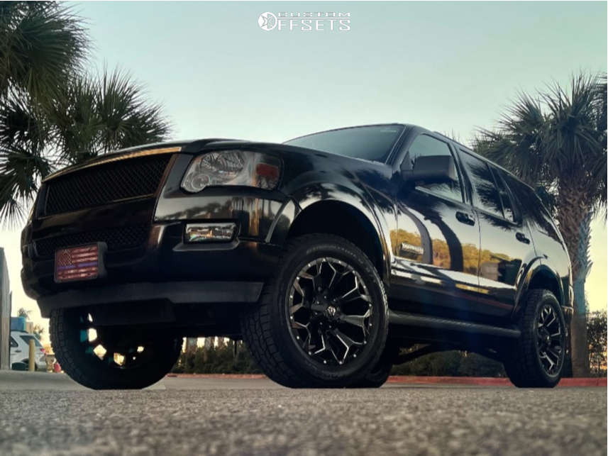 2008 Ford Explorer with 20x9 Fuel Assault and 275/55R20 Cooper All Terrain  and Suspension Lift 3" | Custom Offsets