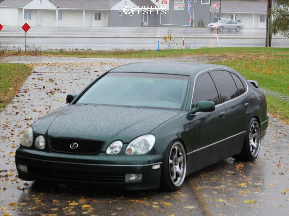 1998 Lexus GS400 with 18x9.5 22 Carbyne Sprint and 225/40R18 Bridgestone  Alenza 001 and Coilovers | Custom Offsets