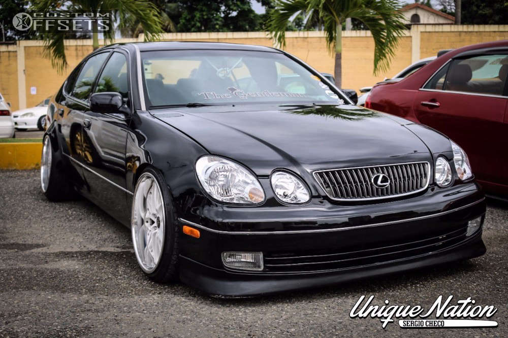 2001 Lexus GS430 with 19x11 38 Weds Borphe and 225/35R19 Nankang AS-1 and  Coilovers | Custom Offsets
