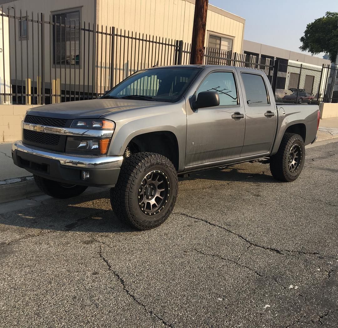 Grey Chevy Colorado truck with offroad wheels | Chevy colorado, Chevrolet  colorado, Chevy