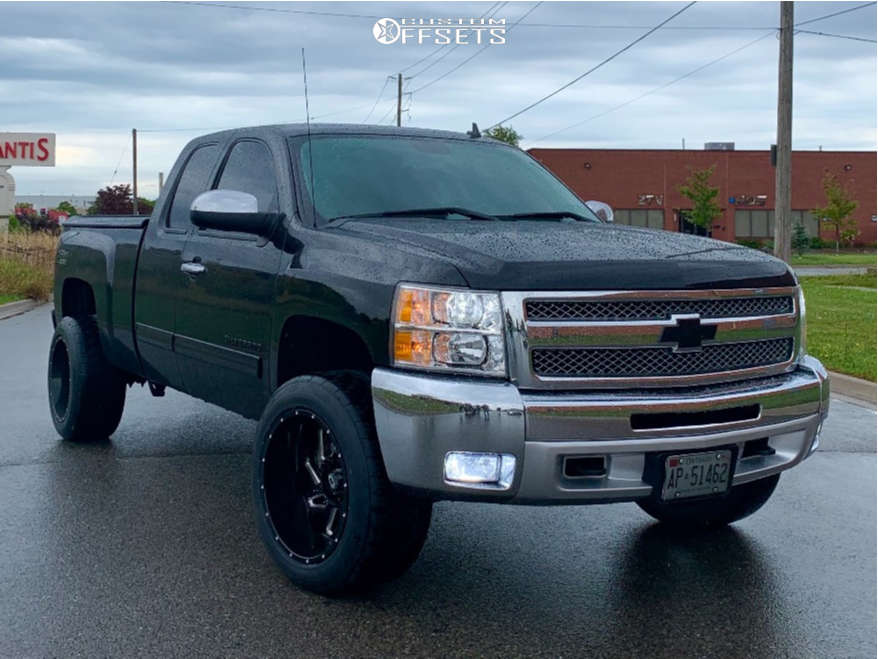 2012 Chevrolet Silverado 1500 with 20x12 -51 Vision Spyder and 305/50R20  Nitto NT420V and Leveling Kit | Custom Offsets