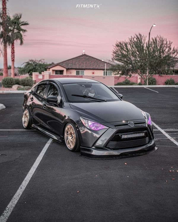 2016 Scion IA Base with 18x8.5 STR 514 and Nankang 215x35 on Air Suspension  | 1238426 | Fitment Industries