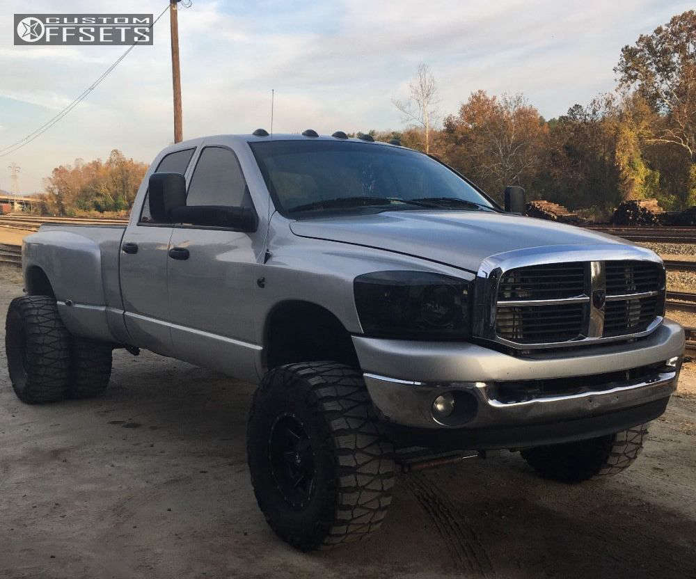 2006 Dodge Ram 3500 with 17x9 Fuel Maverick and 37/13.5R17 Nitto Mud  Grappler and Suspension Lift 5" | Custom Offsets