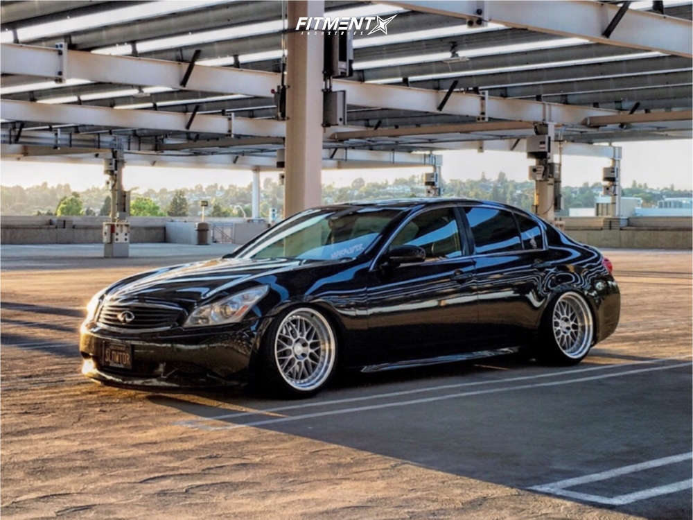 2008 INFINITI G35 Sport with 19x9.5 Aodhan Ah02 and Lionhart 245x35 on  Coilovers | 788811 | Fitment Industries