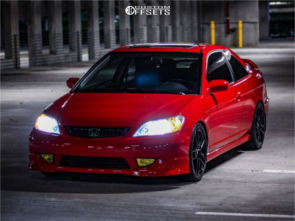 2005 Honda Civic with 17x7.5 42 Dai Alloys Dw100 and 215/45R17 Nitto Motivo  and Coilovers | Custom Offsets