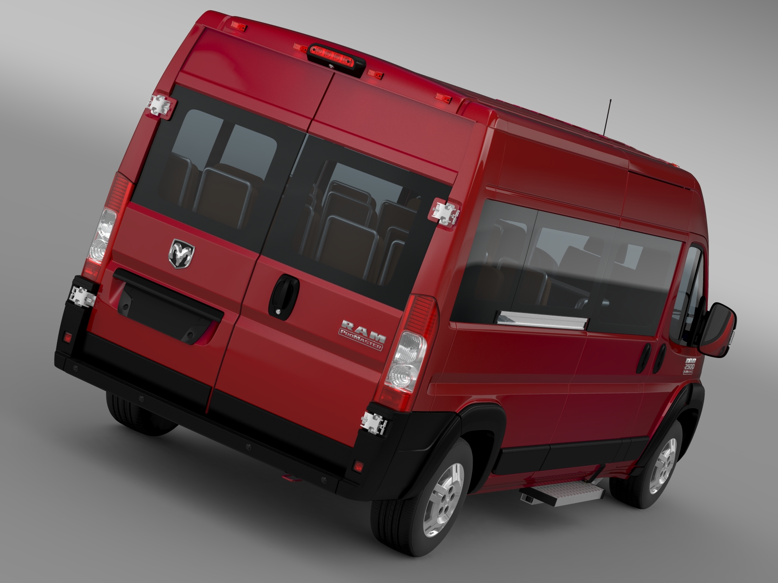 Ram Promaster Window Van 2500 HR 159WB 2015 3D Model - FlatPyramid