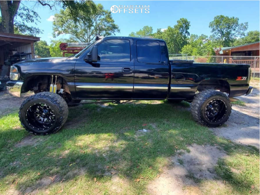 1999 GMC Sierra 1500 with 20x12 -44 Fuel Maverick and 35/12.5R20 Nitto Mud  Grappler and Lifted >12" | Custom Offsets