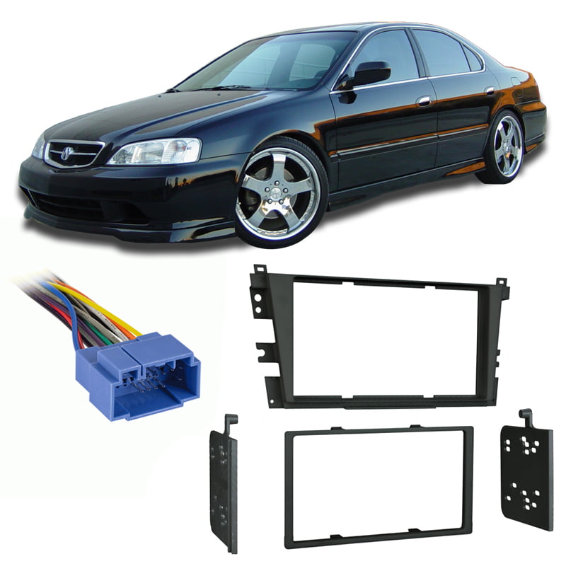 Fits Acura TL 1999-2003 Double DIN Aftermarket Harness Radio Install Dash  Kit - Walmart.com