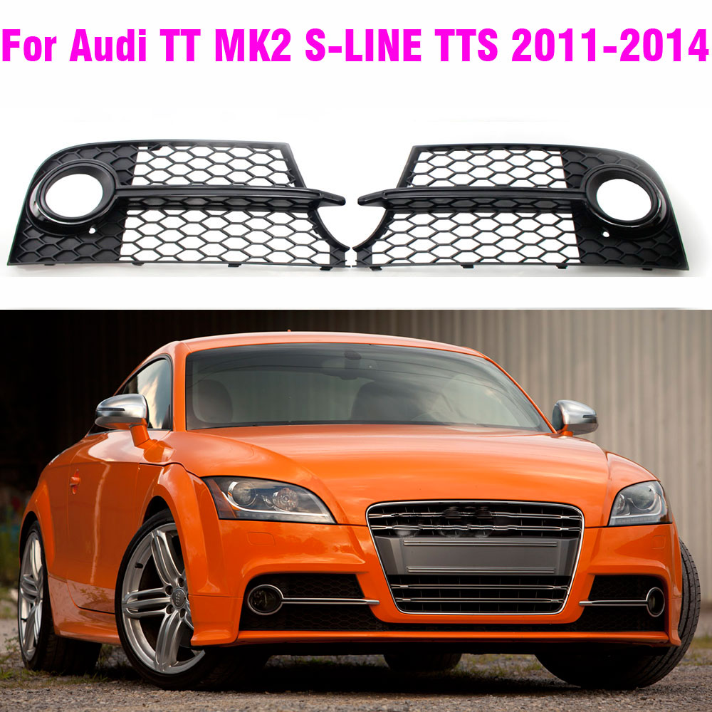 Car Front Fog Light Grill Cover For Audi TT MK2 S Line TTS 2011 2014  8J0807681KT94 8J0807682KT94|Racing Grills| - AliExpress