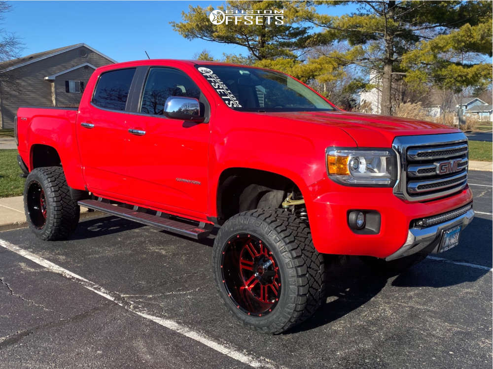 2016 GMC Canyon with 20x12 -44 American Offroad A106 and 33/12.5R20 Nitto  Ridge Grappler and Suspension Lift 6" | Custom Offsets