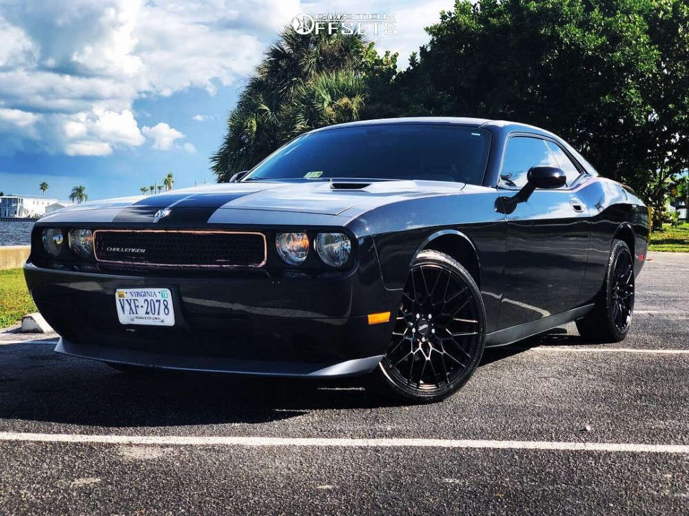 2010 Dodge Challenger with 20x9 20 American Racing AR927 and 245/40R20  BFGoodrich G-force Sport Comp-2 and Stock | Custom Offsets