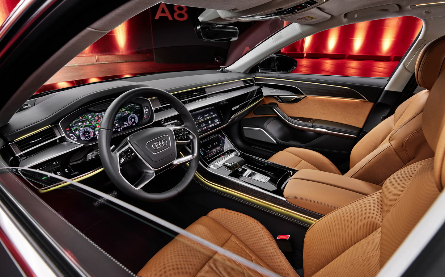 Audi reveals updated A8 luxury car with new tech and hybrid power