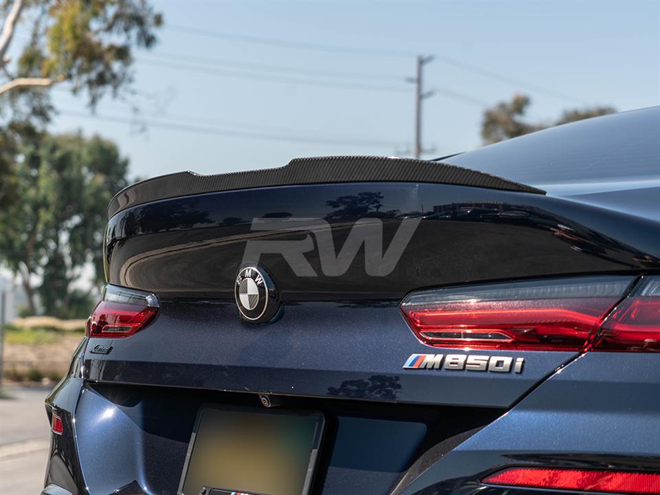 BMW F93 G16 M850i 840i M8 Gran Coupe Carbon Fiber Trunk Spoiler