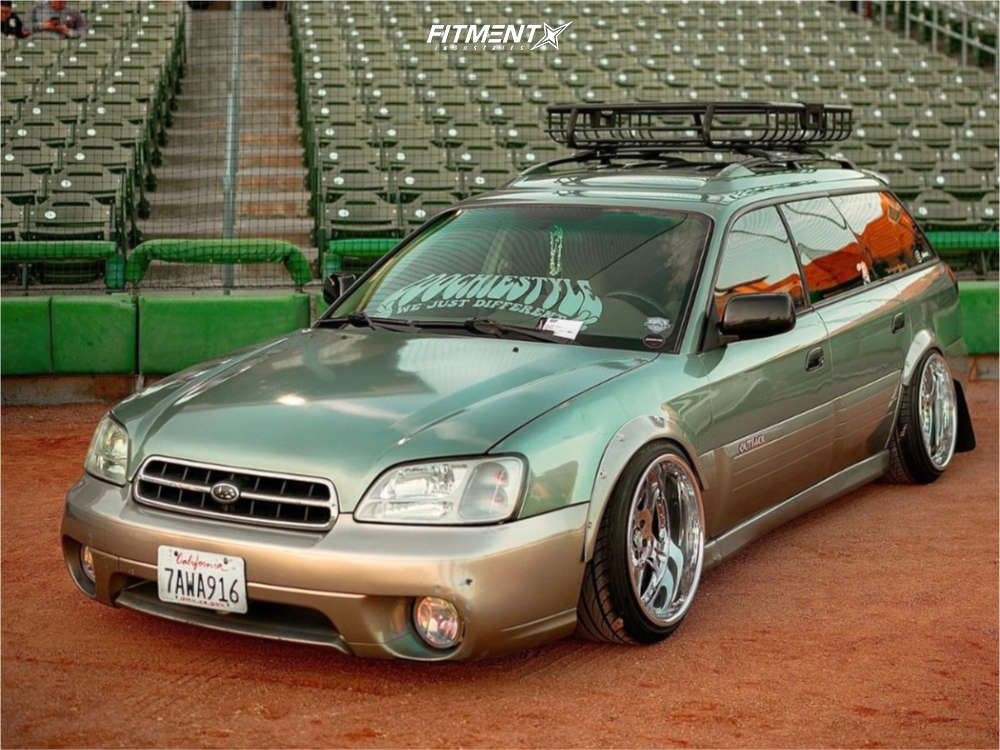 2003 Subaru Outback Limited with 18x11 Weds Cerberus 2 and Federal 245x35  on Coilovers | 1988759 | Fitment Industries