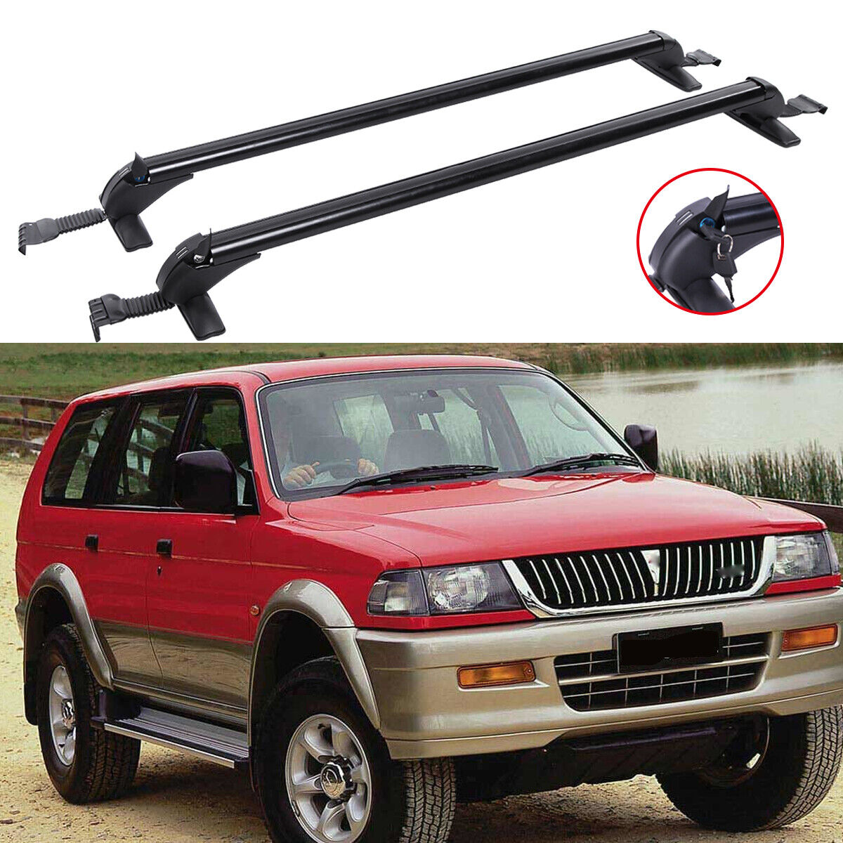 For Mitsubishi Montero Sport 1998-2007 43.3" Roof Rack Top Cross Bars  Carrier US | eBay