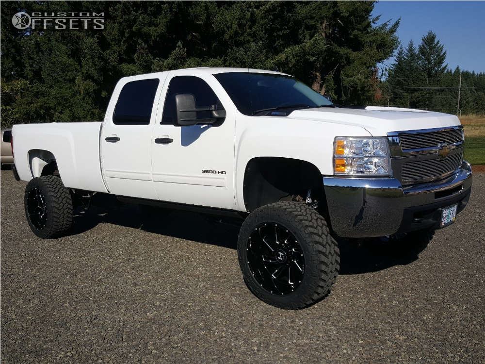 2010 Chevrolet Silverado 3500 HD with 22x12 -44 Hostile Stryker and  35/12.5R22 Nitto Trail Grappler and Suspension Lift 6" | Custom Offsets