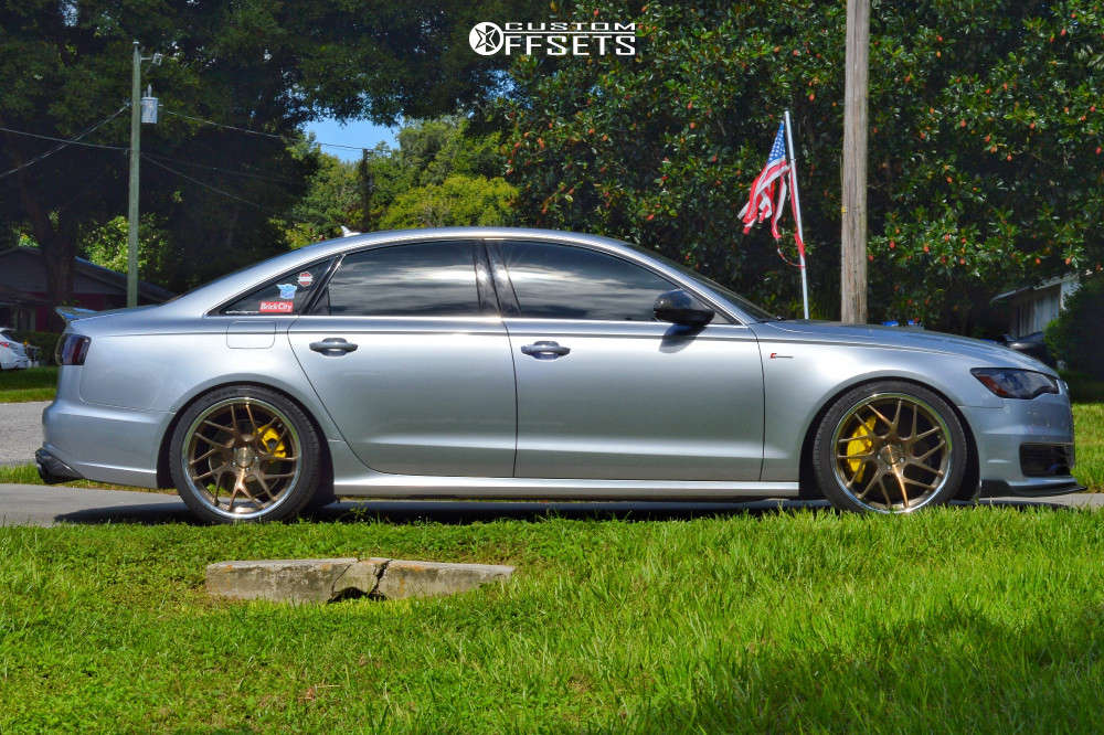 2016 Audi A6 Quattro with 20x9 35 Vertini Rf1.4 and 245/35R20 Toyo Tires  Proxes Sport and Coilovers | Custom Offsets